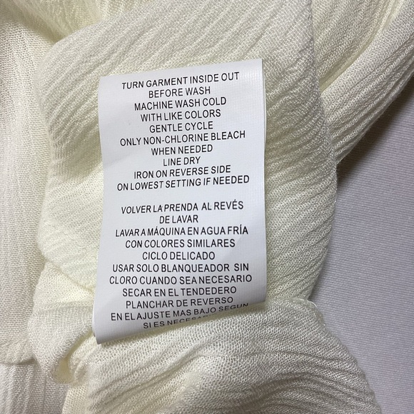 Jolt Cream Flowy Lace Trim Peasant Women's Blouse - Picture 8 of 10